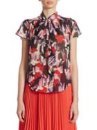 Marc Jacobs Floral-print Silk Blouse