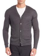 Theory Silk & Cashmere Button-front Cardigan