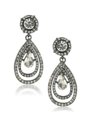 Abs By Allen Schwartz Jewelry Set In Stone Crystal Double Teardrop Earrings