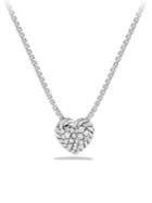 David Yurman Chatelaine Heart Pendant With Diamonds On Chain