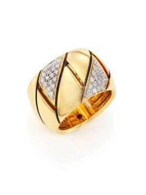 Roberto Coin Appassionata Diamond, 18k Yellow Gold & 18k White Gold Ring