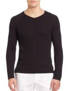 Emporio Armani Ribbed Silk & Cotton Sweater