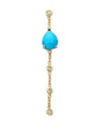 Jacquie Aiche Turquoise, Diamond & 14k Yellow Gold Chain Single Drop Earring
