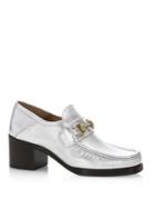 Gucci Vegas Metallic Leather Loafer Loafers