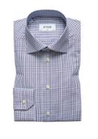 Eton Slim-fit Navy Grid Dress Shirt