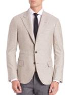 Brunello Cucinelli Wool & Silk Peak Lapel Jacket