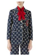 Gucci Long-sleeve Gg Crest Jersey Jacket