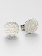 John Hardy Sterling Silver Round Hammered Cuff Links