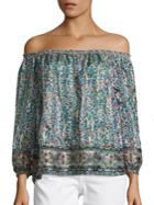 Joie Bamboo Silk Off-the-shoulder Blouse
