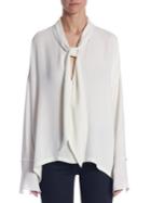 Theory Plunging Silk Blouse