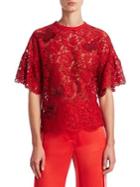 Valentino Butterfly Embroidery Lace Top