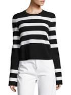 Calvin Klein Collection Karter Striped Long-sleeve Top