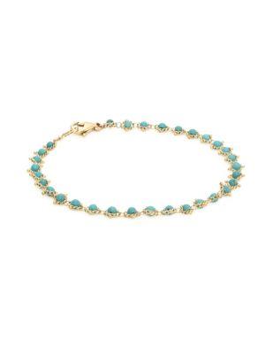 Amali Turquoise & 18k Gold Chain Bracelet
