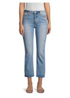 Paige Vintage Colette Crop Flare Raw Hem Jeans