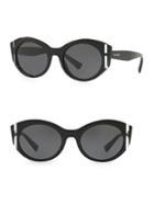 Valentino Garavani Va4039 Solid Black 53mm Round Sunglasses