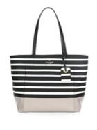 Kate Spade New York Hyde Lane Dipped Small Striped Riley Tote