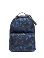 Valentino Butterfly-print Nylon & Leather Backpack