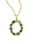 Gurhan Amulet Hue Emerald & 24k Yellow Gold Pendant Necklace