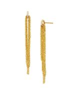 Celara 14k Yellow Gold & Diamond Multi-chain Linear Earrings