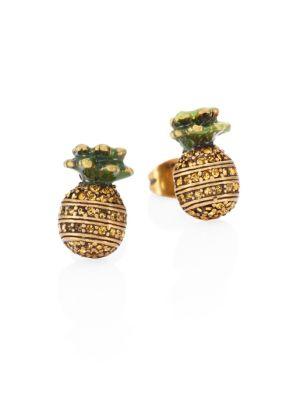 Marc Jacobs Pineapple Crystal Stud Earrings