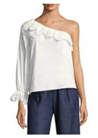 Joie Arianthe Ruffled One-shoulder Top