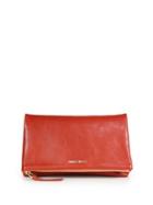 Jimmy Choo Washed Leather Fold-over Clutch