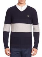 Lacoste Striped Colorblock Sweater