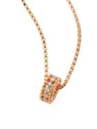 Roberto Coin Symphony Braided Diamond & 18k Rose Gold Pendant Necklace