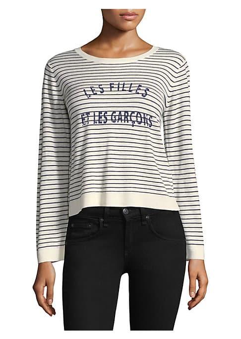 Joie Verbina Striped Crewneck Sweater