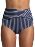 Jonathan Simkhai Striped Twist High-waist Bikini Bottom