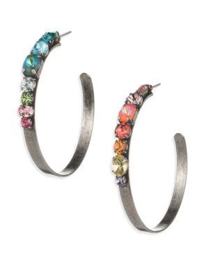 Dannijo Umija Multi-crystal Hoop Earrings/2