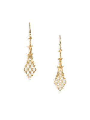 Amali 18k Yellow Gold & Pearl Drop Earrings