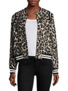 Parker Vera Leopard Varsity Jacket