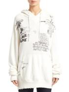 R13 Doodle Graphic Hoodie Cotton Sweater
