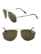 Tom Ford Eyewear Georges 59mm Polarized Navigator Sunglasses