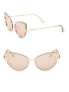 Le Specs Luxe Adulation Gold Cat Eye Sunglasses