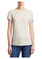 St. John Feather Weight Jersey Cashmere Knit Tee