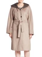 Marina Rinaldi, Plus Size Terna Alpaca & Virgin Wool Hooded Coat