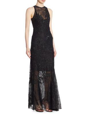 Jonathan Simkhai Collection Sequin Lace Gown