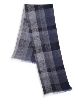Strellson Wool Blend Checkered Scarf