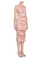 Dolce & Gabbana Ruched Satin Lace-up Dress