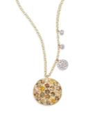 Meira T White Diamond, Rough Diamond, 14k Yellow Gold & 14k White Gold Pendant Necklace