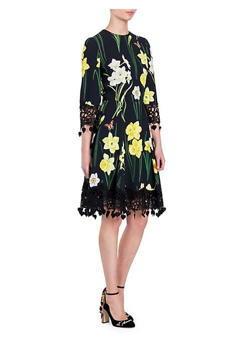 Dolce & Gabbana Daffodil Print Cady Dress