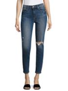 Paige Hoxton High-rise Distressed Ankle Skinny Jeans