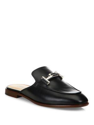 Tod's Double-t Leather Slip-on Mules