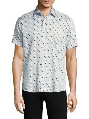 Etro Polka Dots Cotton Button-down Shirt