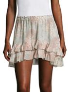 Loveshackfancy Kara Tiered Silk Georgette Skirt