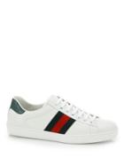 Gucci Croc-detail Leather Sneakers