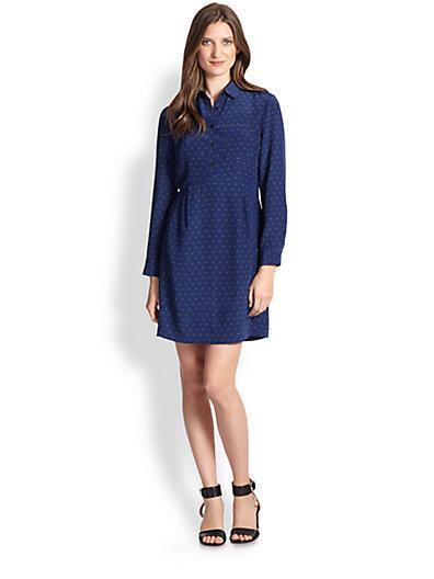 Steven Alan Genevieve Silk Shirtdress