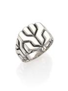 John Hardy Classic Chain Sterling Silver Square Ring